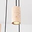 Pendant light Velin with five spotlights in warm travertine look