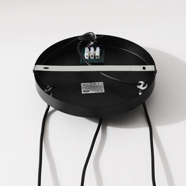 Designer lighting pendant light Imme with grey-blue smoked, green and copper glass – 3-light