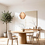 Natural Tarima pendant lamp in woven cream and coffee colours - cotton