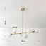 Designer lighting pendant light Aster - beige with opal white glass, 6-light
