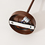 4-light ceiling lamp Stiri - brown with opal white glass