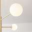 6-light ceiling light Sest - beige with opal white glass