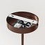 8-light ceiling light Osem - brown with opal white glass
