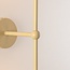 2-light wall light Runda - beige with opal white glass
