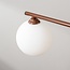 4-light adjustable ceiling light Nymo - brown with opal white glass