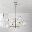Ceiling light Oito beige with opal white glass and rotatable, 8-light