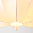 White minimalist pendant lamp Ame with silk shade