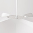 White minimalist pendant lamp Ame with silk shade