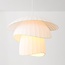 pendant light Ume with double silk shade - white