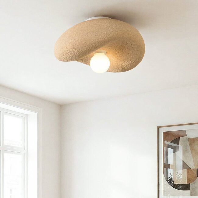 Wabi Sabi ceiling light Kawa with light caramel stone effect - 41 cm