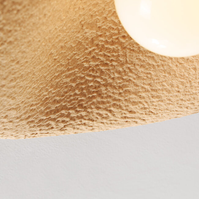 Wabi-Sabi Kawa ceiling lamp with light caramel stone effect – 41 cm