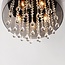 Zafira ceiling lamp with smoked glass and crystal accents