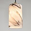 3-light pendant lamp Vetra with marble-look glass shades – brass gold and black