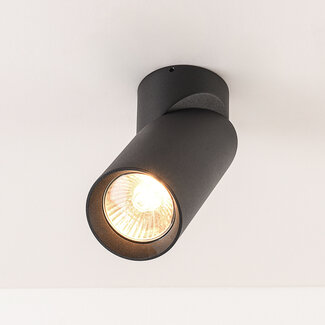 Adjustable surface-mounted spotlight Minar – black Ø6 cm