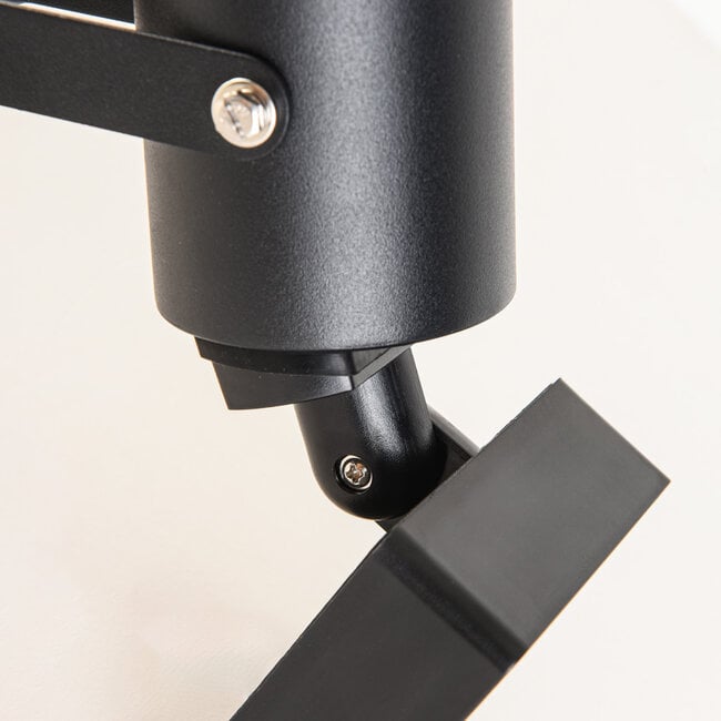 Rivo Solar garden spotlight with ground spike - Black