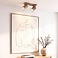 Modern ceiling spotlight Dotto in warm earth tones, 2-light - adjustable