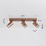 3-light adjustable ceiling spotlight Dotto in warm earth tone