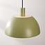 Modern Mirae pendant lamp in soft matt green with White interior