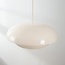 Modern retro pendant light globeia in light beige high-gloss