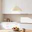 Evara pendant lamp in glossy light beige with white interior