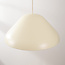 Pendant light Evara in glossy light beige with white interior