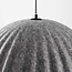 Pendant light Siza with folded grey textile look – Ø77 cm