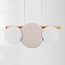 3-light modern pendant light Zenna – natural linen with wood and white accents