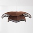 Pendant light Vea with organic linen shade in warm brown