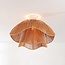 Natural ceiling light Eira made of paper cord in an organic shape