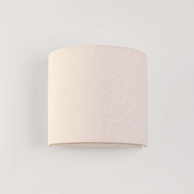 Wall light Tova with linen shade in off-white