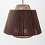 Boho pendant light Yra - taupe and dark brown cotton rope