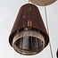 Boho 3-light pendant lamp Yra with cotton rope in warm Taupe and dark brown