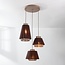 Boho pendant light Yra - taupe and dark brown cotton rope