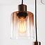 3-light pendant light Pella - brown ombre glass globes
