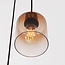 Pendant lamp Pella with three glass shades in brown ombre effect