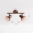 2-light swivel ceiling lamp Phiene with brown ombre glass
