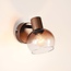 Adjustable wall spotlight Pilou with brown ombre glass