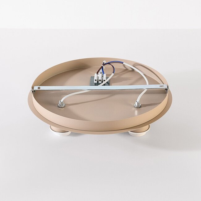 Modern ceiling lamp Canna in beige with woven rope 3-light