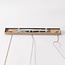 3-light pendant light Carrizo - beige with woven rope