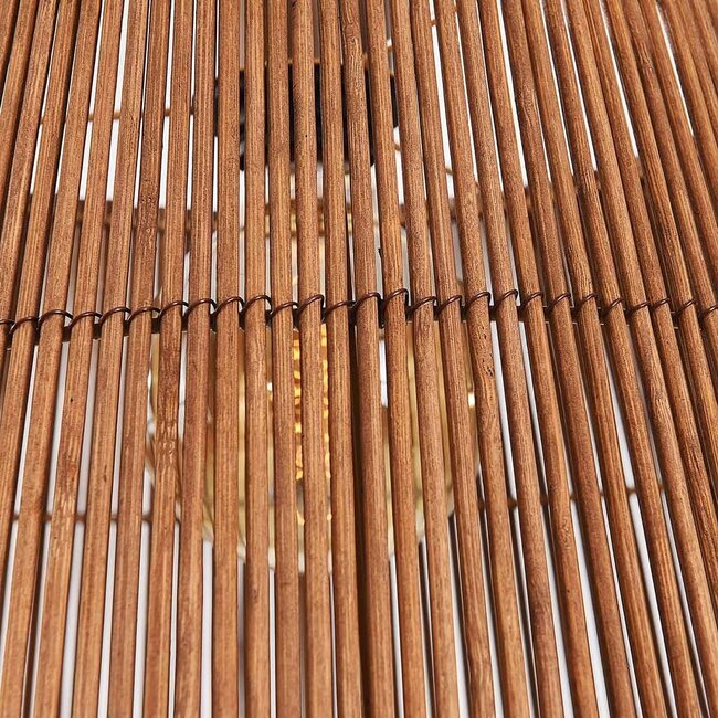 Pendant lamp Tami in warm bronze with bamboo shade