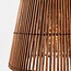 3-light pendant light Tami - natural bamboo and warm bronze