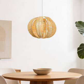 Natural Celina pendant lamp with rattan look