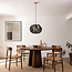 Pendant light Celina in black with rattan look