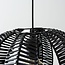 Pendant light Celina in black with rattan look