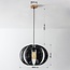 pendant light Celina - black with rattan look