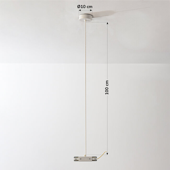 Centre feed for single-phase track lighting system – Black or White