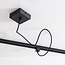 Power feed with ceiling plate for 1-phase track, black (round or square)
