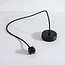 Power feed with ceiling plate for 1-phase track, black (round or square)