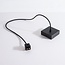 Power feed with ceiling plate for 1-phase track, black (round or square)