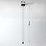 Power feed with ceiling plate for 1-phase track, black (round or square)